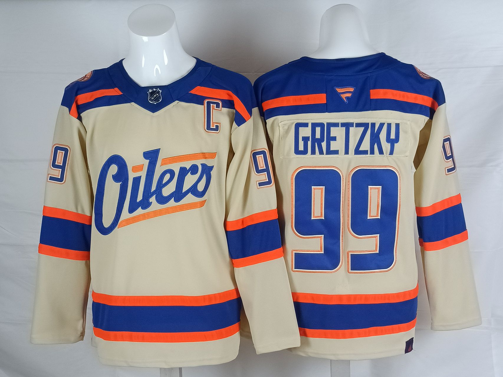 Men Edmonton Oilers #99 Gretzky Cream 2025 NHL Jersey style 001